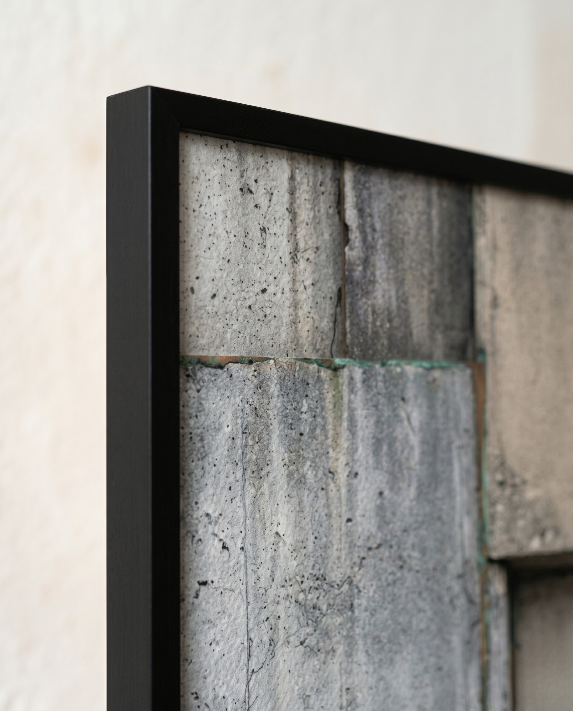 Grey Textured Wall Art - Stone Frequency-Welvere