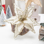 26cm Christmas Flower Ornaments for Trees, Wreaths and Mantelpieces
