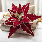 26cm Christmas Flower Ornaments for Trees, Wreaths and Mantelpieces
