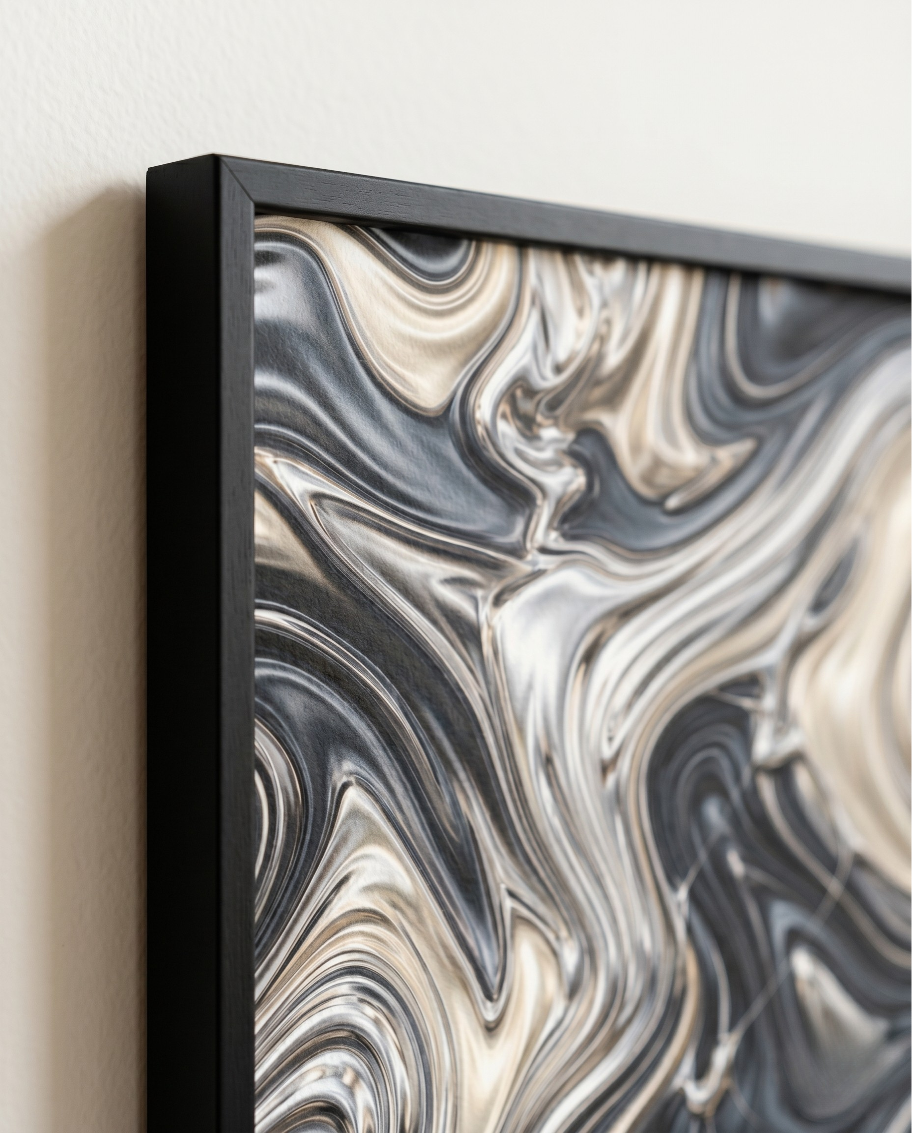Dark Fluid Art Print - Still Current-Welvere