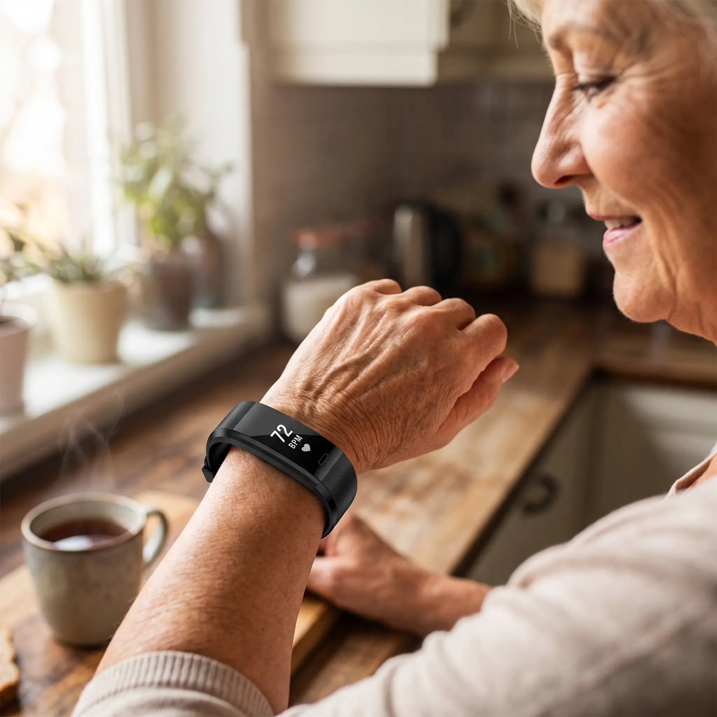 Senior Smartwatch for Older Adults - Heart Rate, Blood Pressure, LED Display, view 8