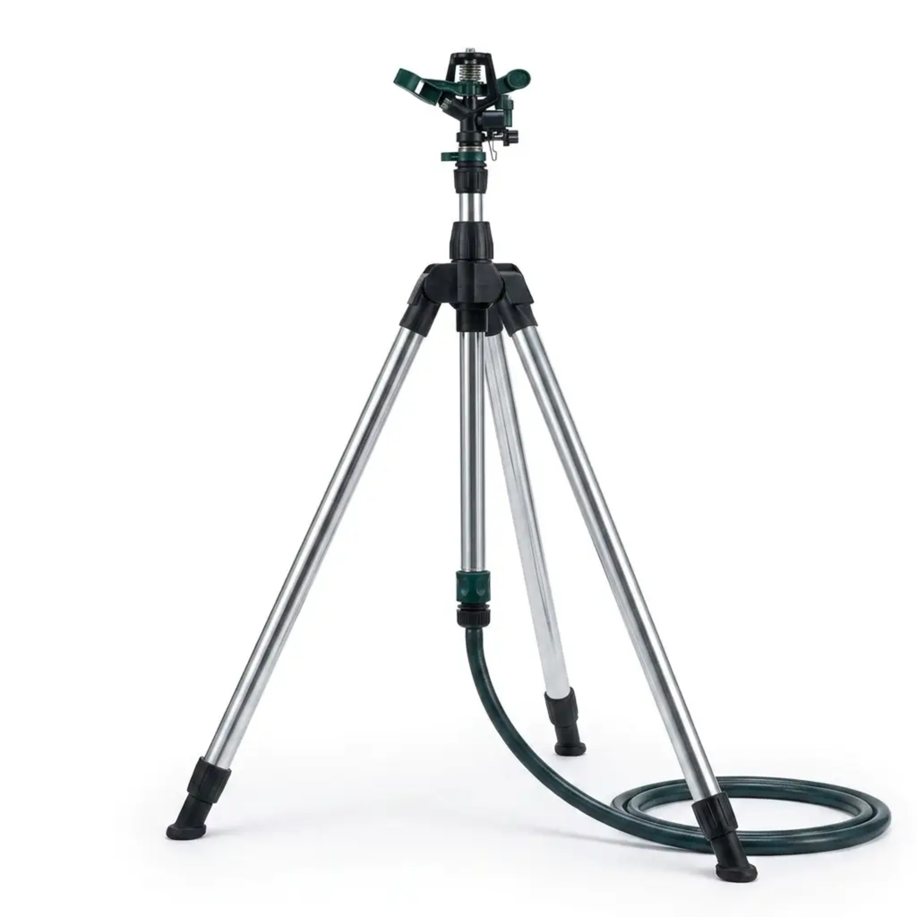 High Pressure Rotating Tripod Sprinkler for Garden - Adjustable Spray, view 5