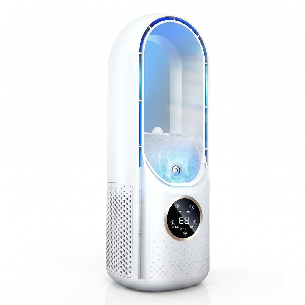 Blade-Free Silent Portable Air Conditioner for Home and Office - USB Powered