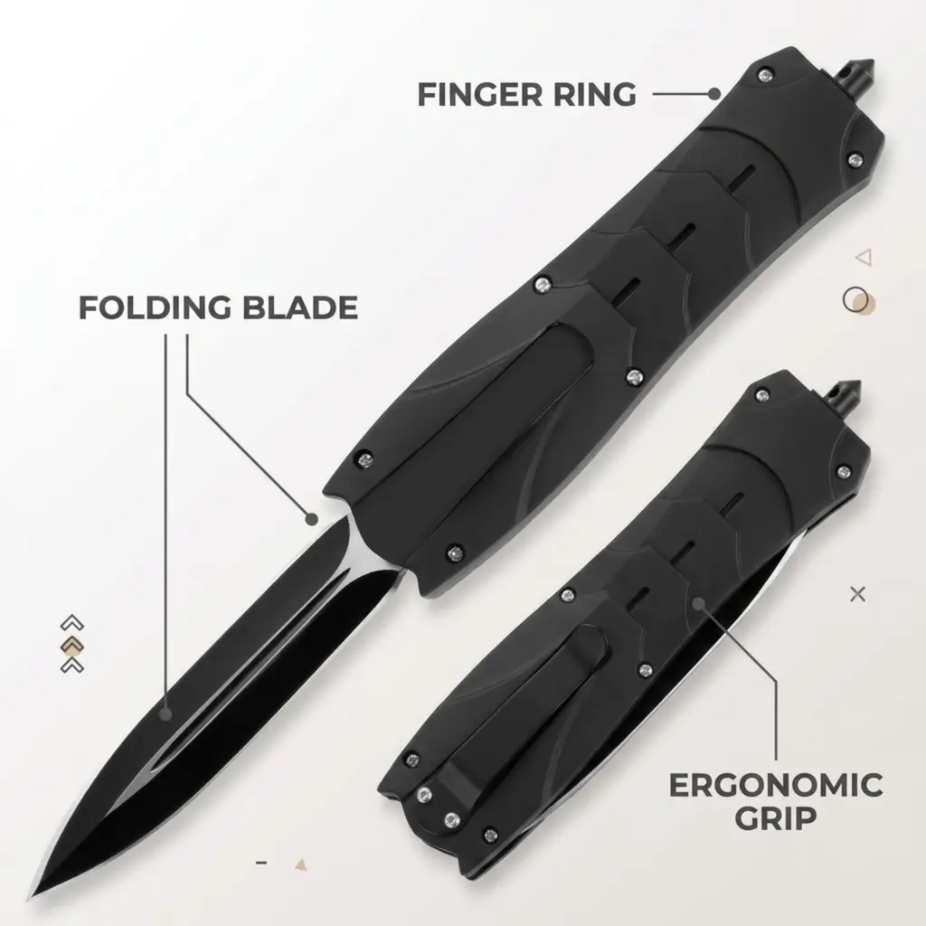 Ergonomic EDC Multitool Self Defense Knife - Stainless Steel Blade, view 15