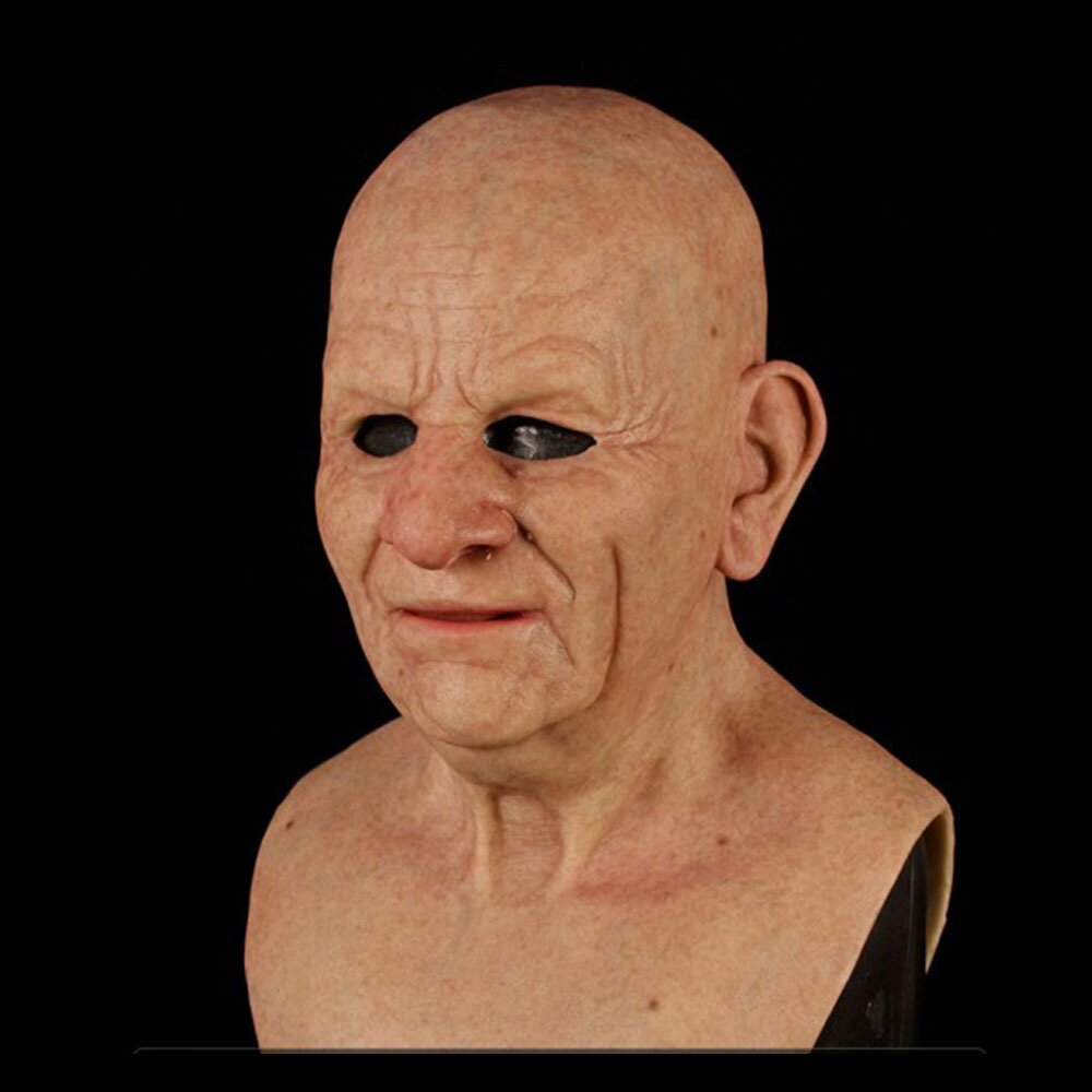 Realistic Old Man Halloween Mask for Adults - Latex, Movable Mouth, up to 62 cm, view 14