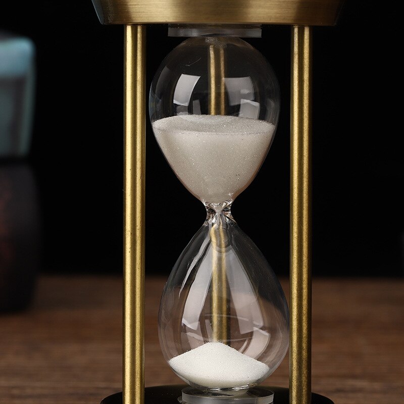 Retro Metal Hourglass Sand Timer for Home Office - 3/5/10 Minutes, Glass, view 6