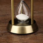 Retro Metal Hourglass Sand Timer for Home Office - 3/5/10 Minutes, Glass, view 3