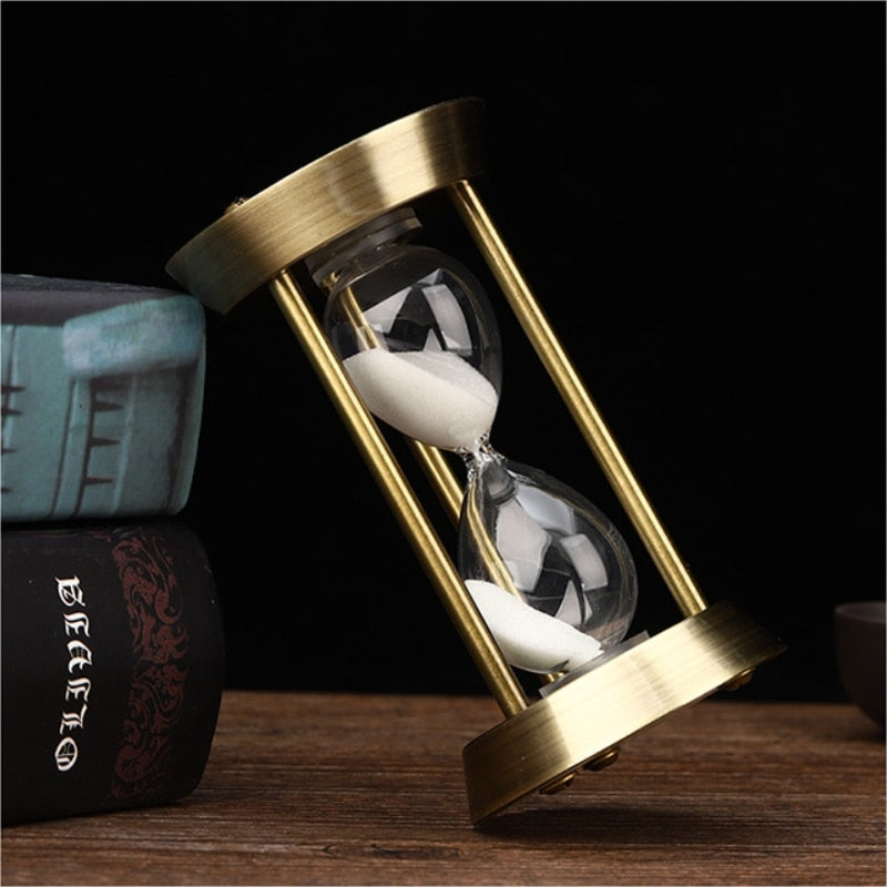 Retro Metal Hourglass Sand Timer for Home Office - 3/5/10 Minutes, Glass, view 5