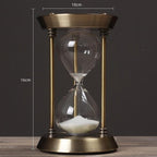 Retro Metal Hourglass Sand Timer for Home Office - 3/5/10 Minutes, Glass, view 2