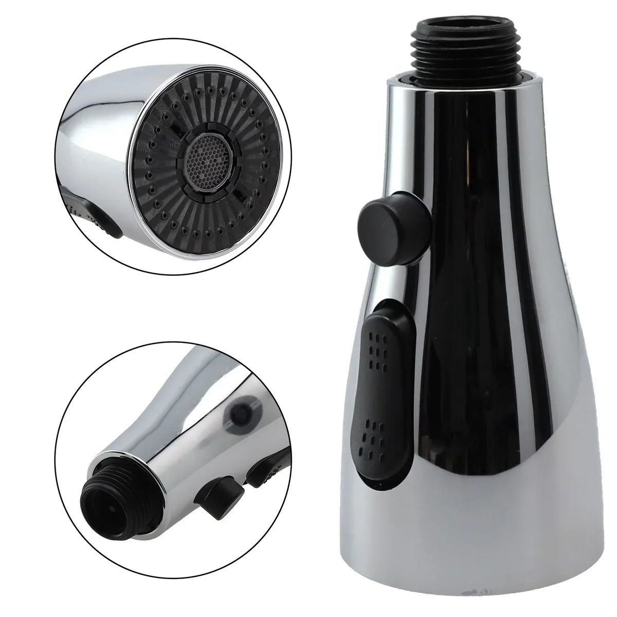 3-Function ABS Kitchen Tap Replacement Spray Head, 1/2" Connection