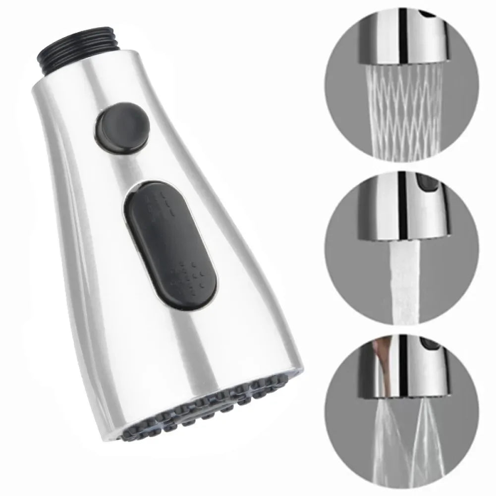 3-Function ABS Kitchen Tap Replacement Spray Head, 1/2" Connection