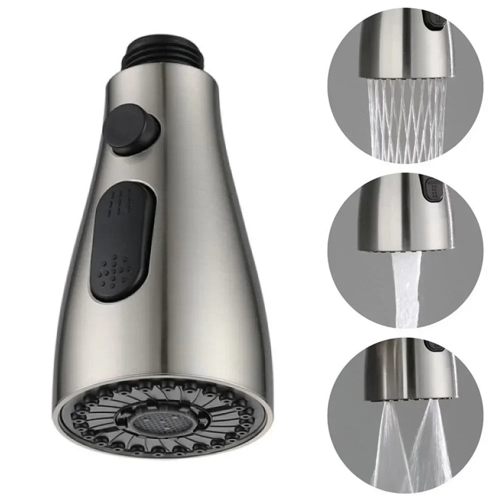 3-Function ABS Kitchen Tap Replacement Spray Head, 1/2" Connection