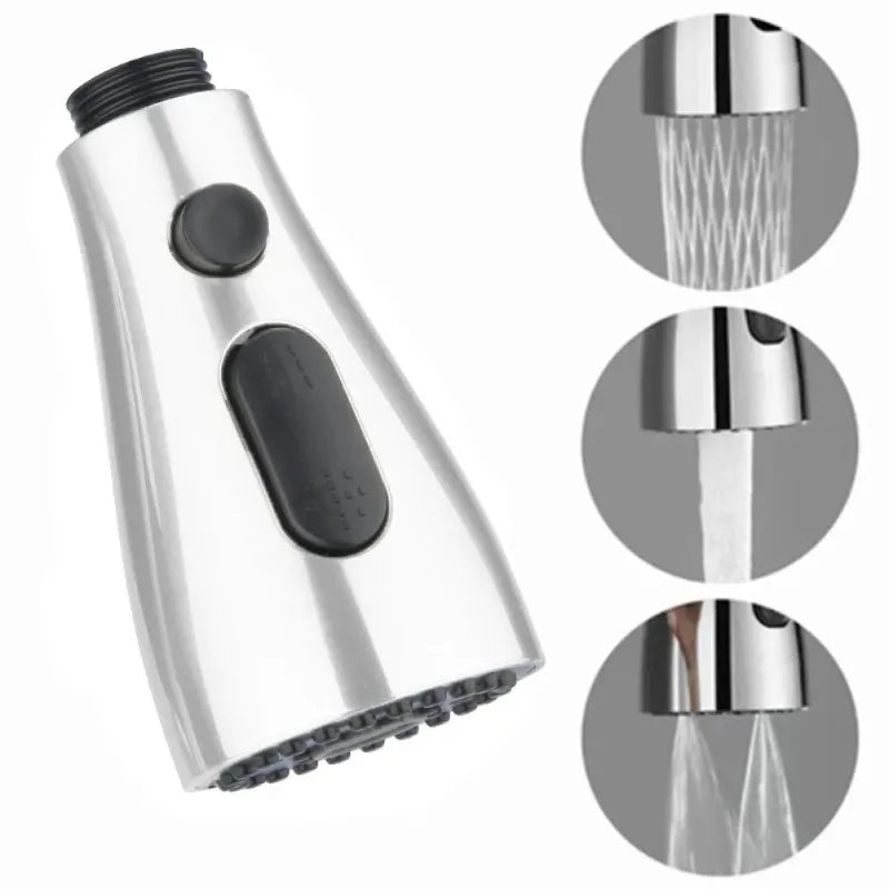 3-Function ABS Kitchen Tap Replacement Spray Head, 1/2" Connection