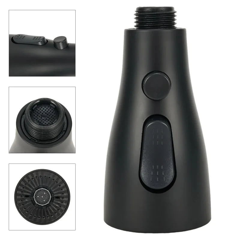 3-Function ABS Kitchen Tap Replacement Spray Head, 1/2" Connection