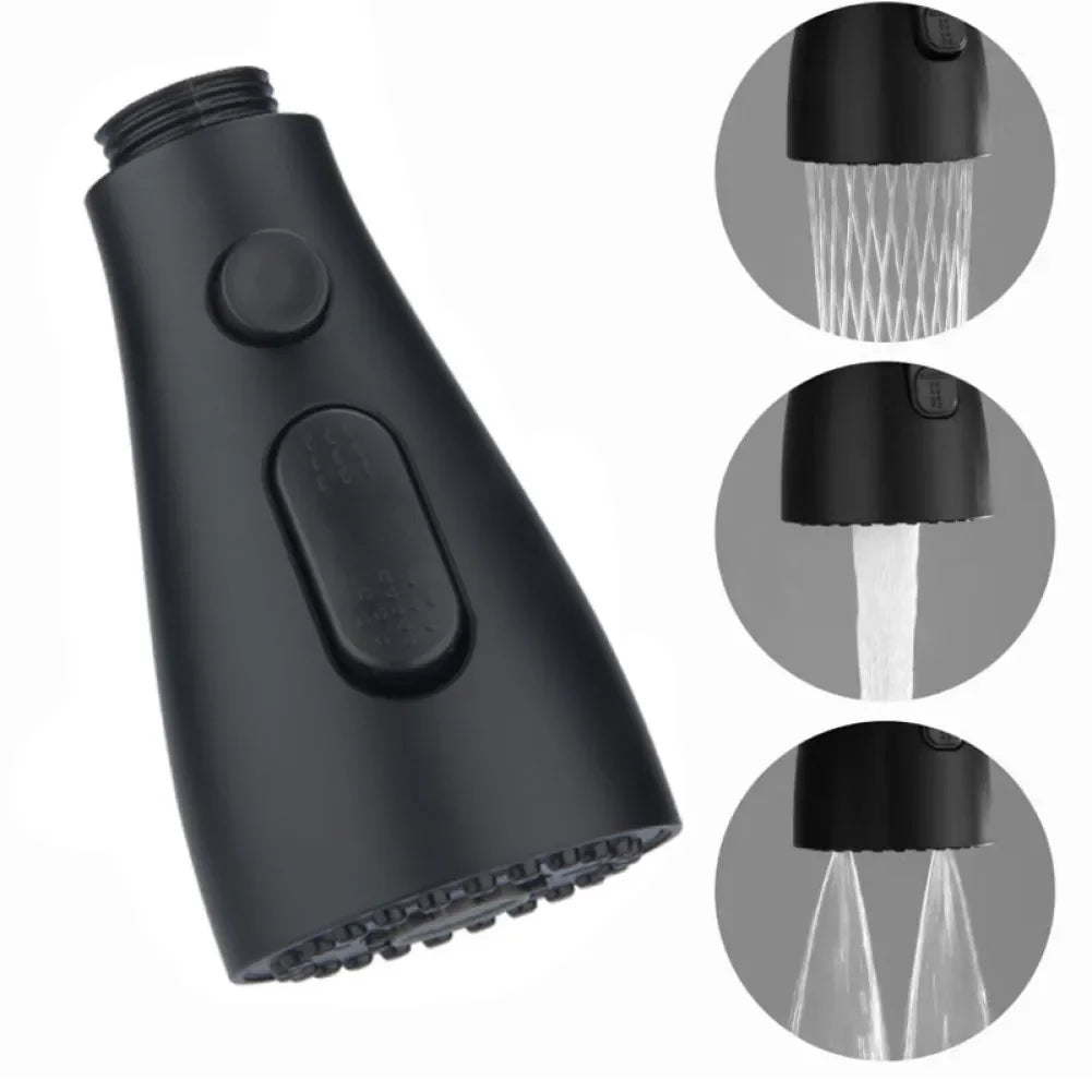 3-Function ABS Kitchen Tap Replacement Spray Head, 1/2" Connection