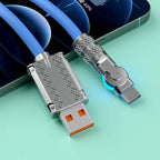 180° Anti-Break Fast Charge Data Cable 120W - Zinc Alloy, 1m 1.5m 2m, view 3