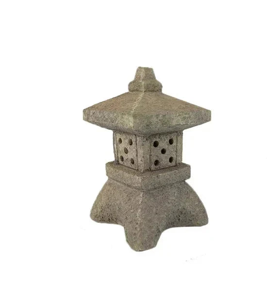 30 cm Solar LED Japanese Garden Lantern in Weather-Resistant Resin