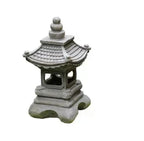 30 cm Solar LED Japanese Garden Lantern in Weather-Resistant Resin