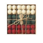 36-Piece Wool Christmas Baubles, 19cm x 19cm
