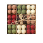 36-Piece Wool Christmas Baubles, 19cm x 19cm