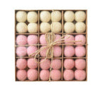 36-Piece Wool Christmas Baubles, 19cm x 19cm