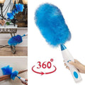 360° Rotatable Electric Spin Duster with 2 Brushes and Extension Rods