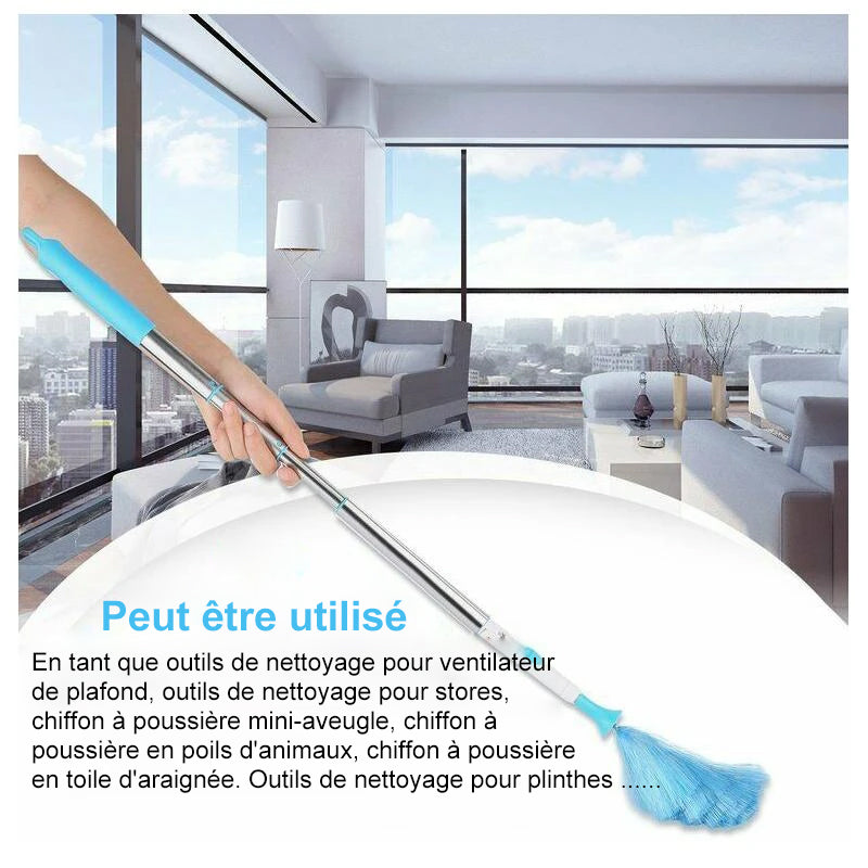 360° Rotating Adjustable Electric Duster, Plastic, Blue