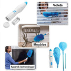 360° Rotating Adjustable Electric Duster, Plastic, Blue