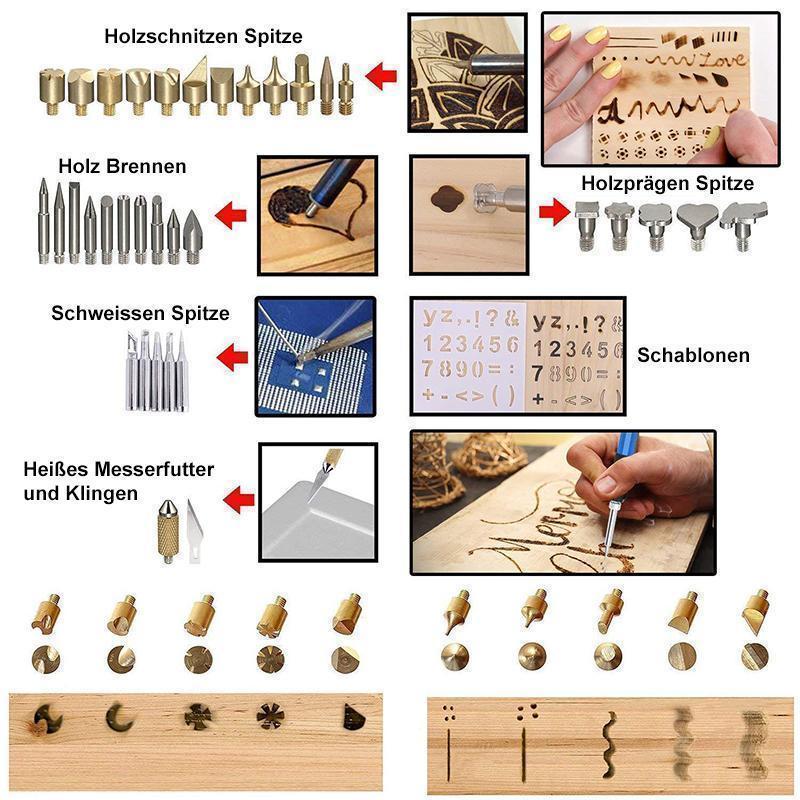 37-Piece Professional Wood Burning and Carving Set, 60W