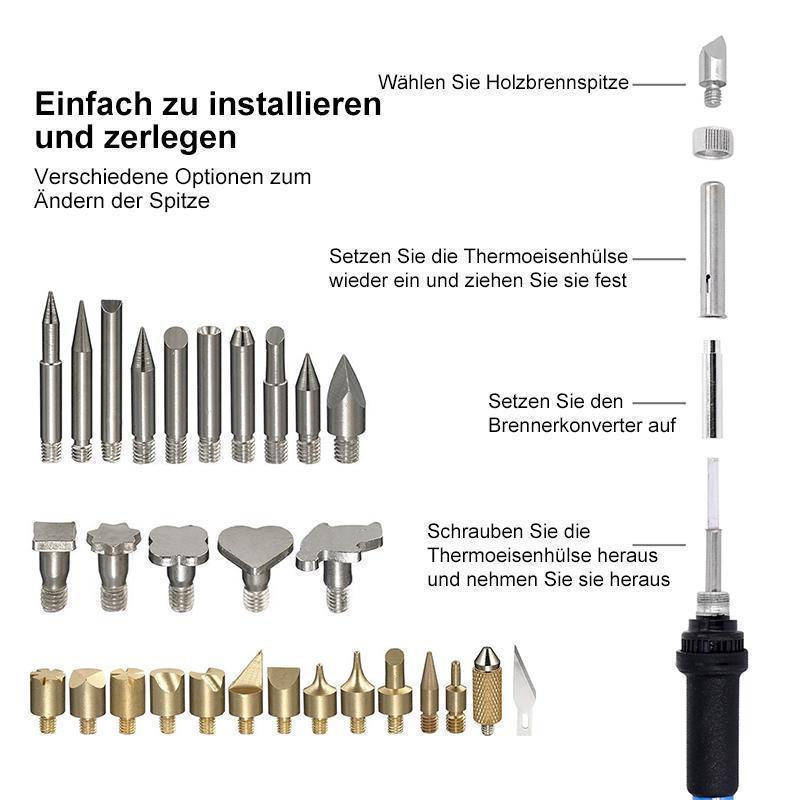 37-Piece Professional Wood Burning and Carving Set, 60W