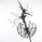 Dancing Fairy Statue Steel Garden Spinner - 31.5 in, Metal, Polyethylene, view 2