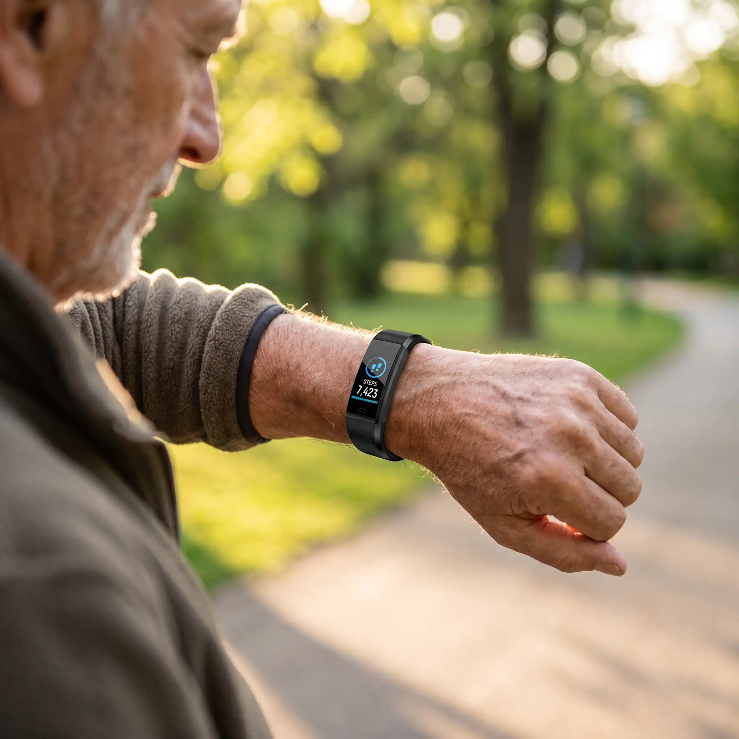 Senior Smartwatch for Older Adults - Heart Rate, Blood Pressure, LED Display, view 5