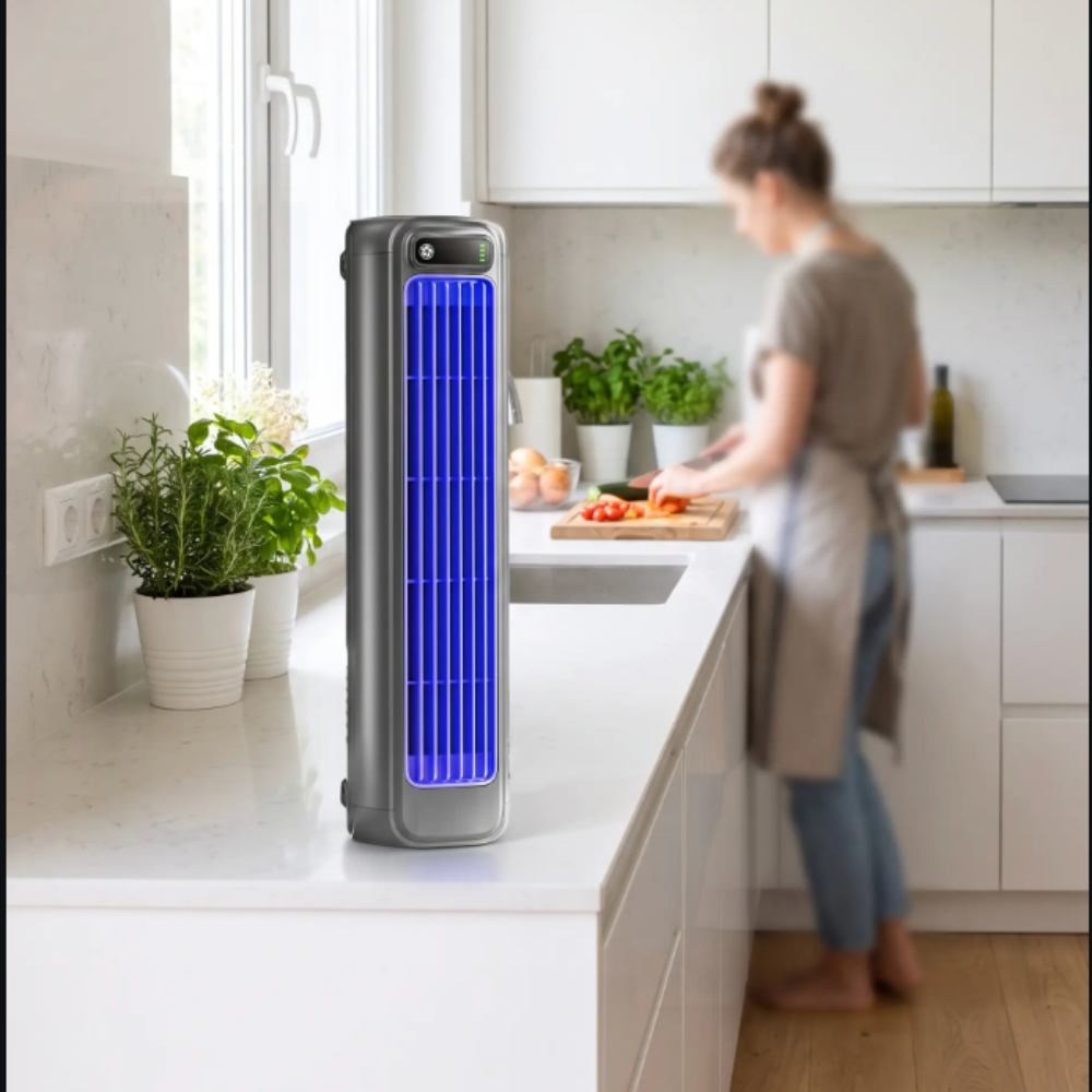 Wall-mounted Cooling Fan for Kitchen - ABS PVC, Usb-C Rechargeable, view 2