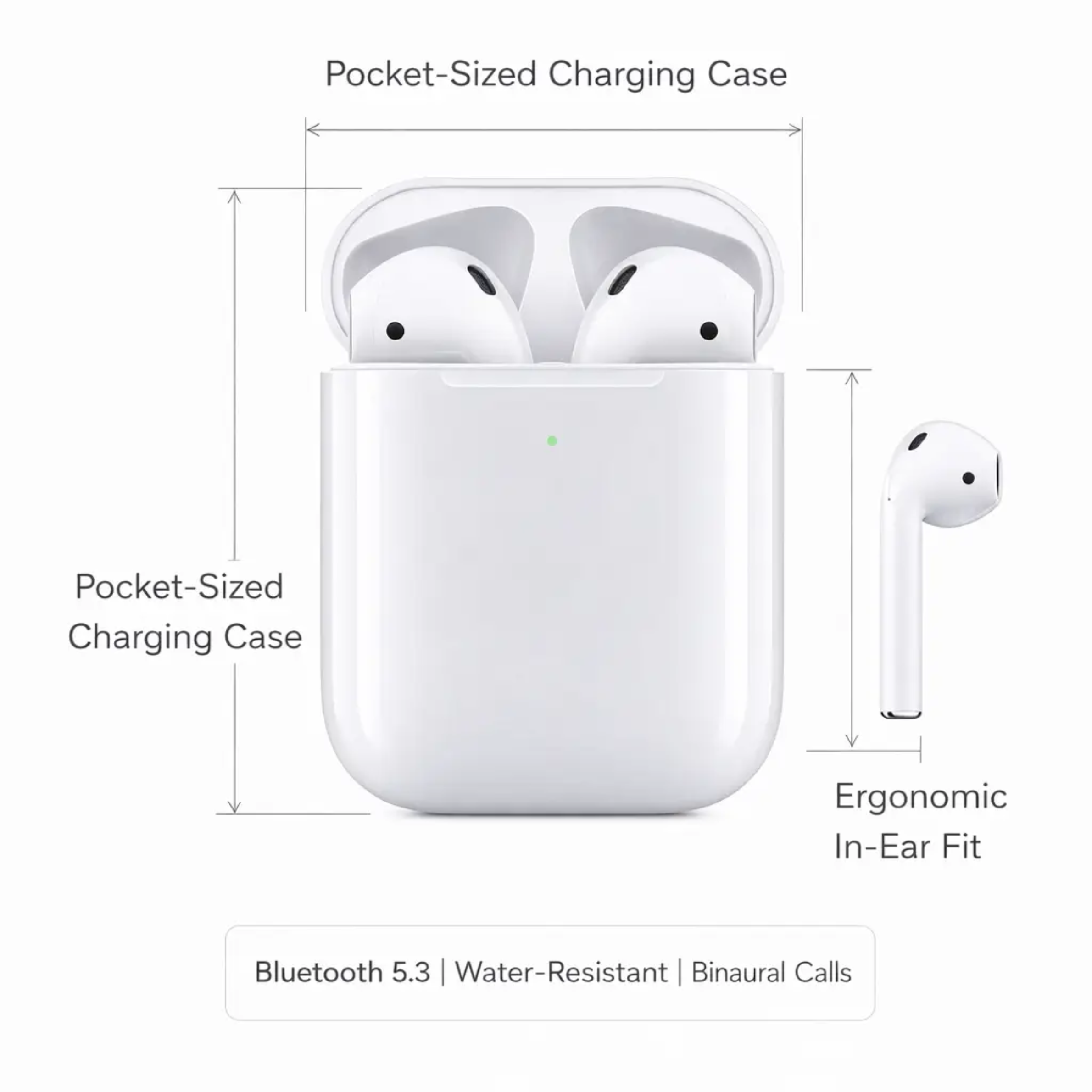 Wireless Earbuds with Charging Case for iPhone - Bluetooth 5.3, In-Ear, view 9