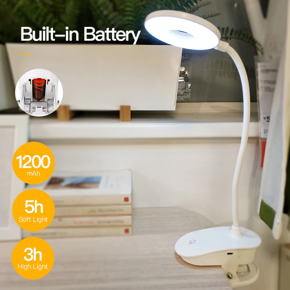 Wireless Bedside Clip-On LED Lamp - USB Rechargeable, 1200mAh Battery, view 4
