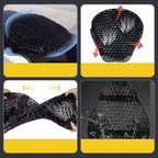 3D Honeycomb Motorcycle Seat Cushion, Elastic Polymer Gel and Breathable Cloth