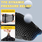 3D Honeycomb Motorcycle Seat Cushion, Elastic Polymer Gel and Breathable Cloth