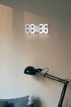 3D LED Digital Wall Clock with Adjustable Lighting
