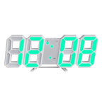 3D LED Digital Wall Clock with Adjustable Lighting