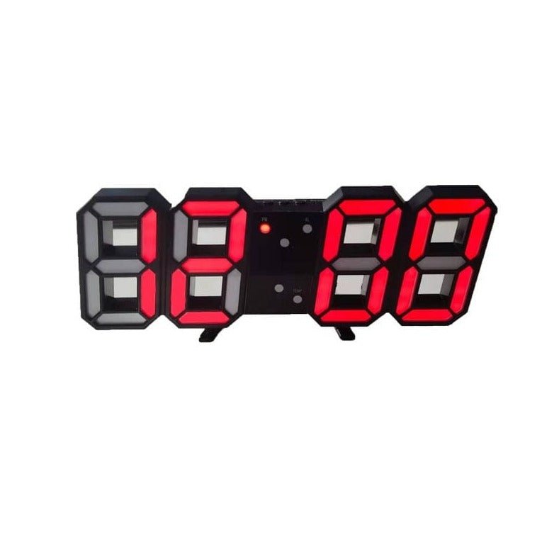 3D LED Digital Wall Clock with Adjustable Lighting