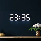 3D LED Digital Wall Clock with Adjustable Lighting