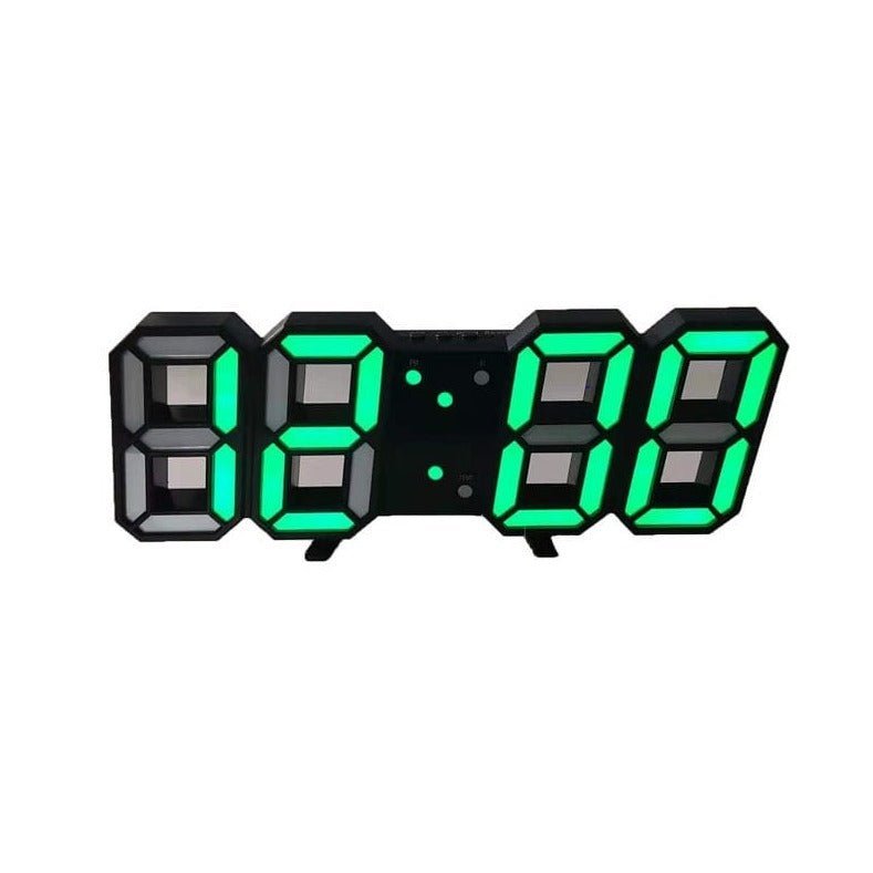 3D LED Digital Wall Clock with Adjustable Lighting