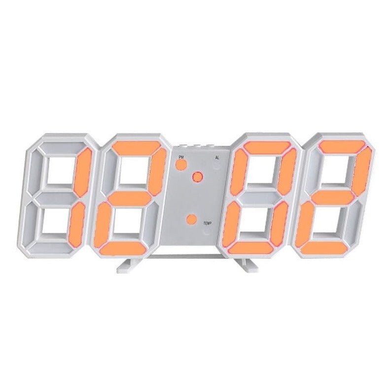 3D LED Digital Wall Clock with Adjustable Lighting