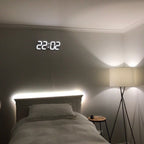 3D LED Digital Wall Clock with Adjustable Lighting