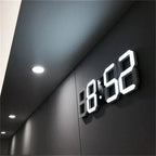 3D LED Digital Wall Clock with Adjustable Lighting