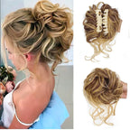 Curly Hair Bun Clip-in Hair Piece - Synthetic Hair, Natural Look, Volume