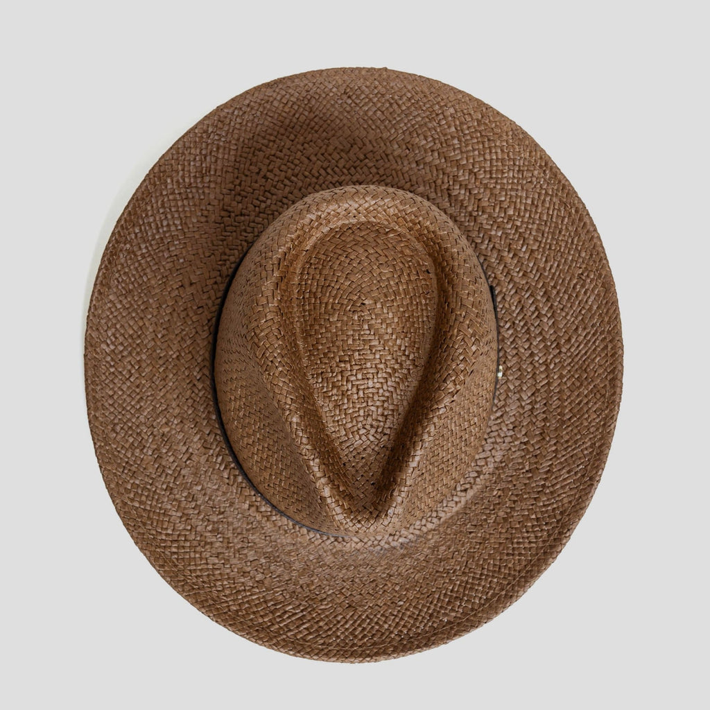 Straw Fedora Hat for Men and Women - Coffee, Modern Minimalist Style