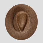 Straw Fedora Hat for Men and Women - Coffee, Modern Minimalist Style