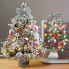 45cm Mini Tabletop Christmas Tree with LED Lights, PVC and Metal