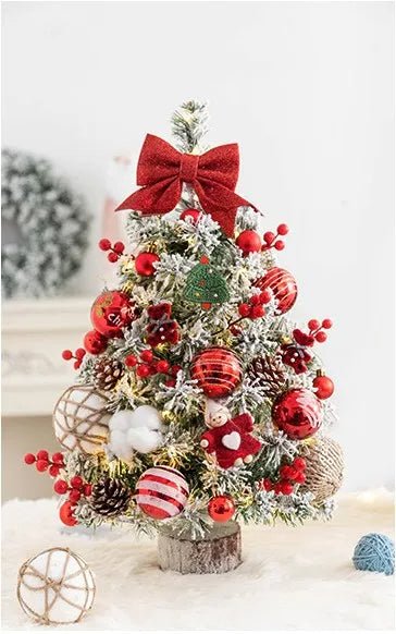 45cm Mini Tabletop Christmas Tree with LED Lights, PVC and Metal